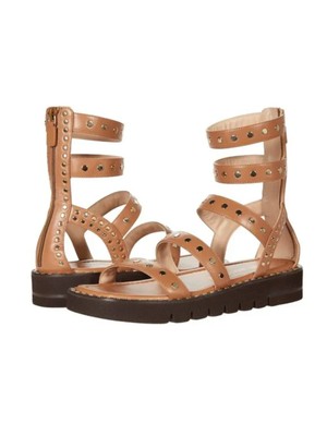 Женские сандалии-гладиаторы на танкетке STUART WEITZMAN, бежево-коричневые, на 1 платформе, 6.5 B