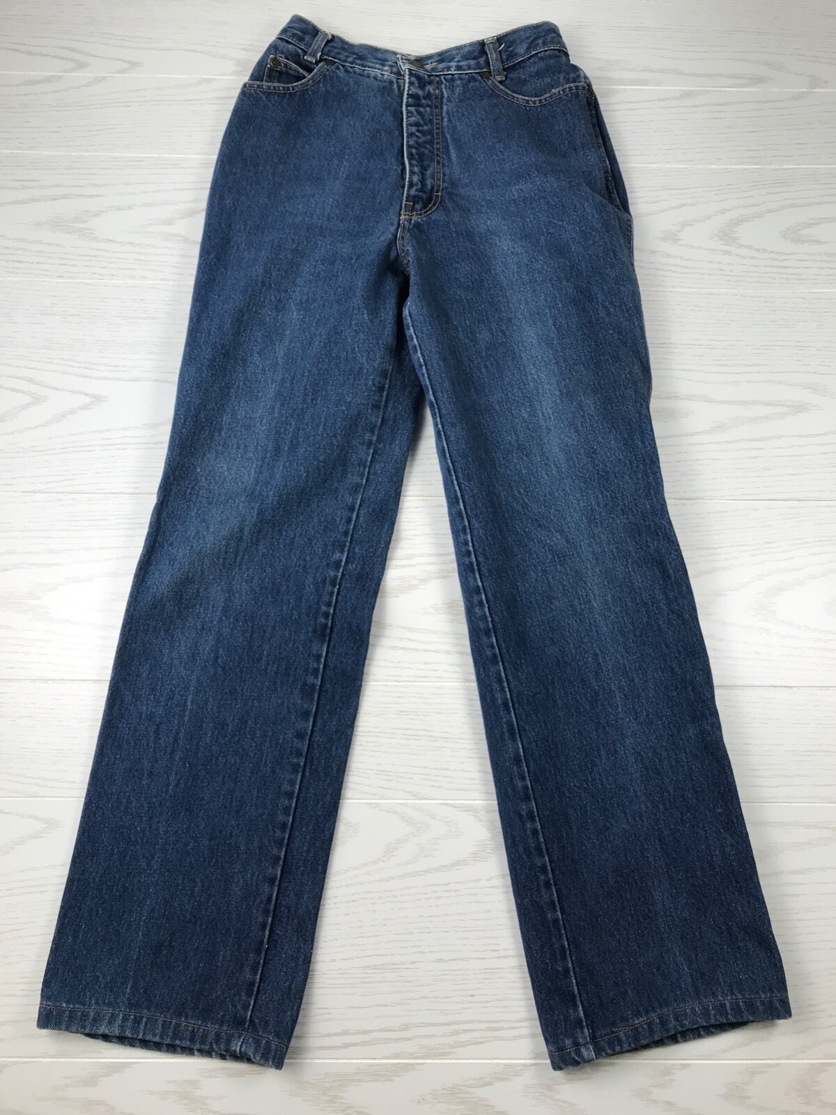 Womens 0 Blue 24x29 Cotton Mom Jeans Made In Usa