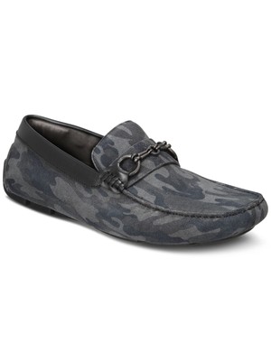 

KENNETH COLE NEW YORK Мужские черные лоферы без шнуровки с камуфляжной отделкой, 10 м, Черный, KMF0021SU