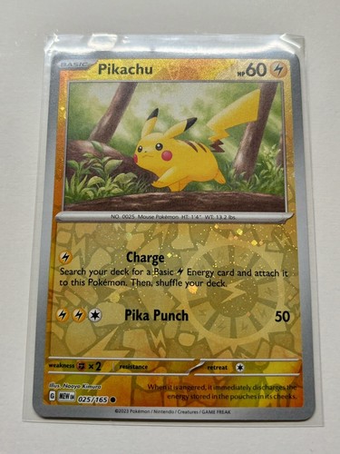 Pokemon Cosmos Holo Pikachu 025/165 MEW EN 151 Promo Costco