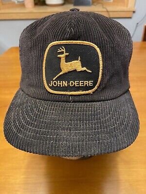 Vintage Louisville Mfg. Co. John Deere Advertising Farm Tractor Black Hat Cap