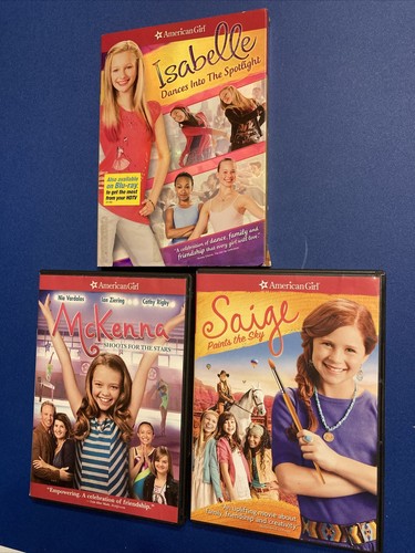 American Girl Doll DVD Movie Lot of 3- McKenna, Saige, Isabe
