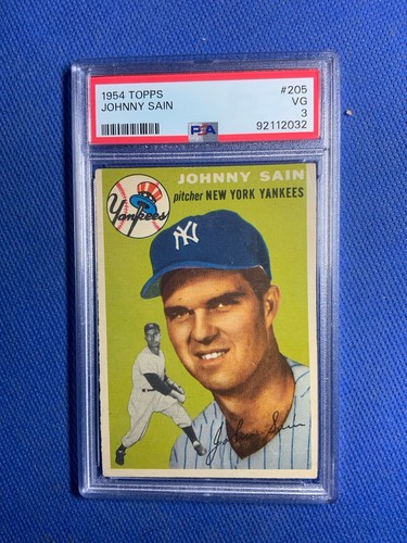 1954 Topps #205 Johnny Sain ~ PSA 4 VG-EX | eBay