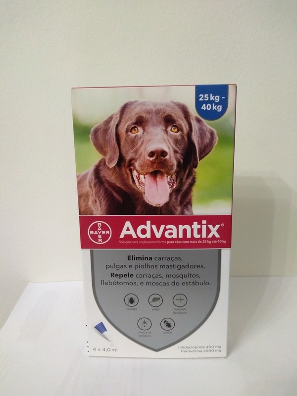 AdvantixÂ¹400 Chien Dog 25 40 Kg Protection Externe Flea Parasite 4 Pipettes
