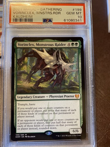PSA 10 Pop 1 Gem MTG Vorinclex, Monstrous Raider Kaldheim