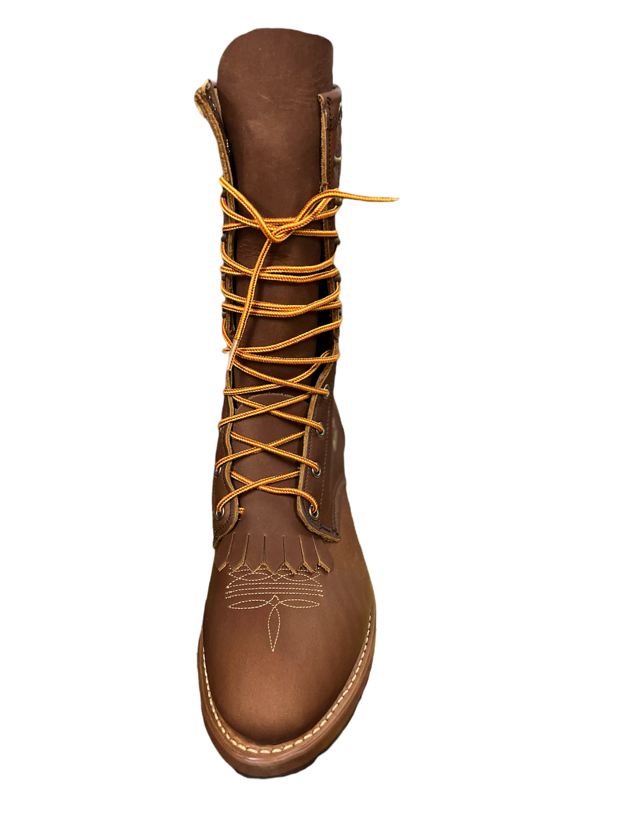 Pre-owned Abilene Boots Men's Brown 12” Western Packer Boots Soft Round Toe 6046