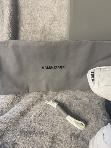 Pre-owned Balenciaga White Rubber And Mesh Tyrex Sneakers Monochrome Size Eu 36/us 5.5