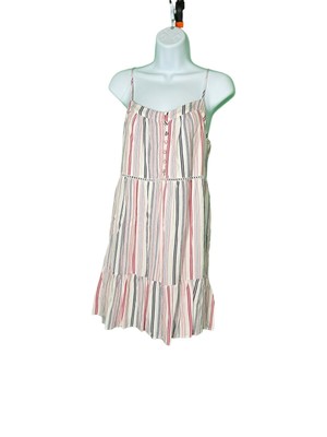Francesca's Mi Ami Women's Size M Casey Striped Swing Dress Button Pattern NWT
