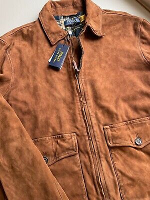 NWT Polo Ralph Lauren Suede Leather Jacket Size XL