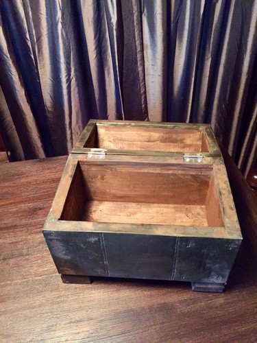 Cher,s  Domed Wood And Tin Letter Box