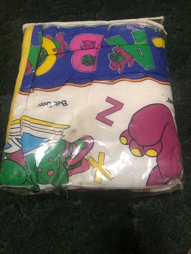 Vintage 1993 Barney Comforter Twin Size