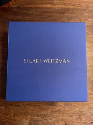 Stuart Weitzman Empty Shoe Boot Gift Box  12 x12 x 4 3/4 Royal Blue W/ Shoe Bag