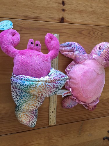 Aurora Sea Sparkles Pink Ocean Animals Glitter Turtle Hermit Crab Lot Mermaid