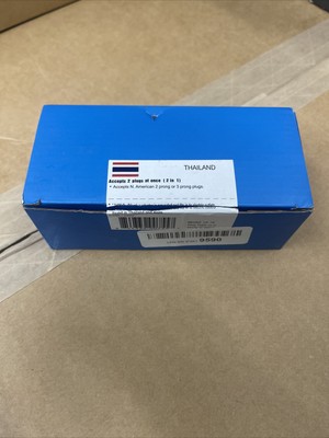 Thailand Power Plug Adapter with 2 USA Inputs - Travel 3 Pack - 2 x Type O, 1...