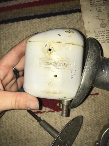 Vintage GE Motor Meat Grinder Mixer Cat. No. M9P304 Parts