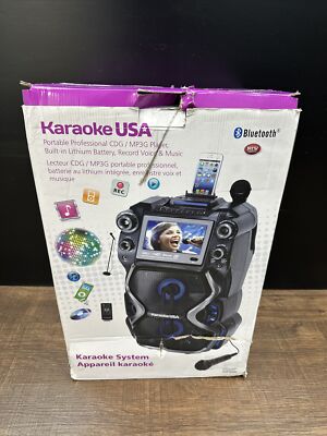 Karaoke USA GF920 Portable Karaoke System - Black -
