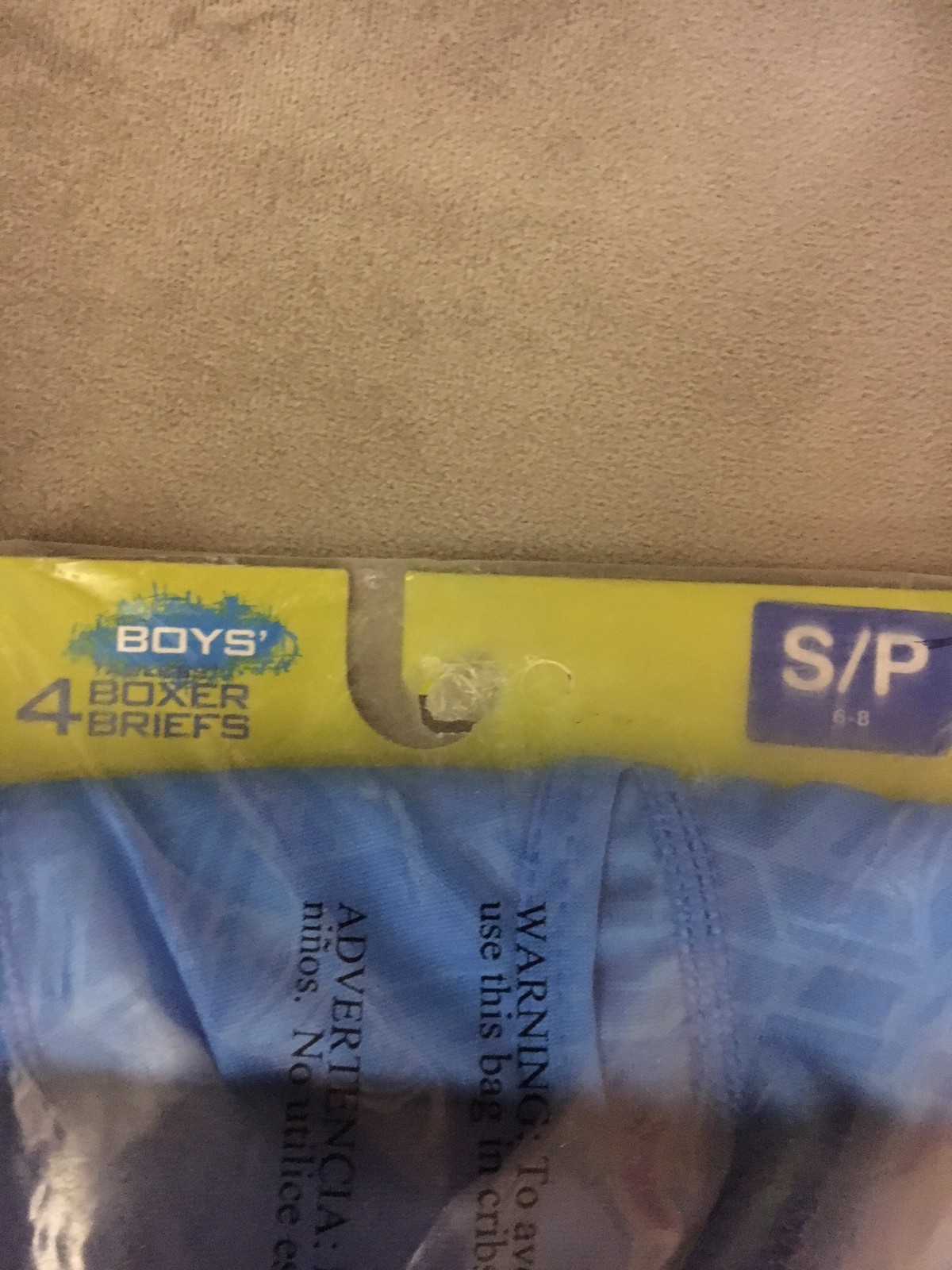 4 pair Boys Boxer Briefs Hanes X-Temp Performance Cool Tagless size S (6-8)