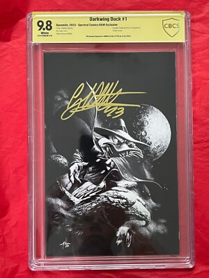 Darkwing Duck 1 CBCS SS 9.8 Spectral Sketch Virgin Variant signed by Dell'Otto