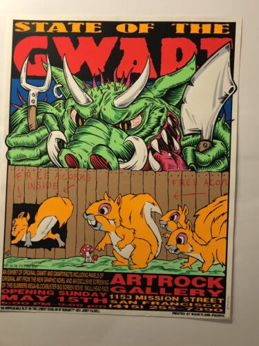 1994 GWAR SIGNED FRANK KOZIK LTD 500 POSTER RARE MONSTER 1994 GWAR SIGNED FRANK KOZIK LTD 500 POSTER RARE MONSTER