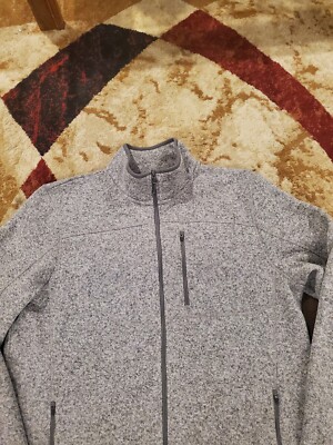 New LL Bean better sweater mens gray full zip fleece jacket sz XL tall