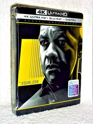 The Equalizer (4K/Blu-ray, 2023, STEELBOOK) NEW Denzel Washington dark thriller 