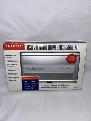 Adaptec USB 2.0 Hard Drive Enclosure KITACS-100 *NEW*