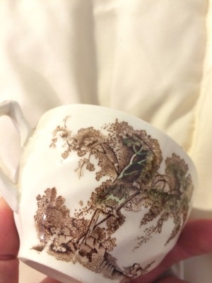 VINTAGE ENGLAND JOHNSON BROS THE OLD MILL FINE CHINA TEA CUP!