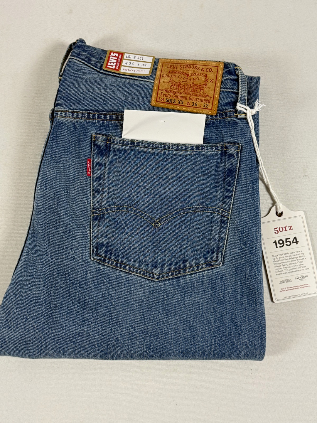 LEVIS VINTAGE CLOTHING LVC 1954 501XX IN DREAMS 36X32 NWT JAPAN