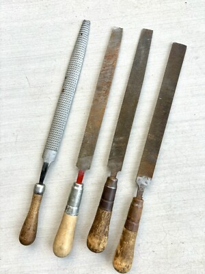 WOOD RASP Metal HALF ROUND  HELLER BROS Simonds Nicholson Flat Handle File 4 X