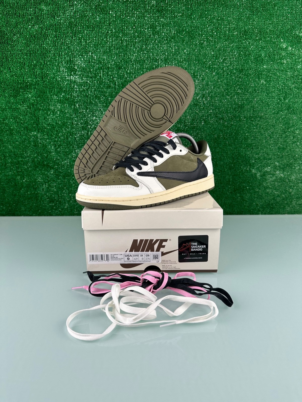 靴 Travis Jordan1 Low OG SP \"Reverse Olive Travis Scott X Jordan 1 Low OG SP 'Reverse Olive / Medium