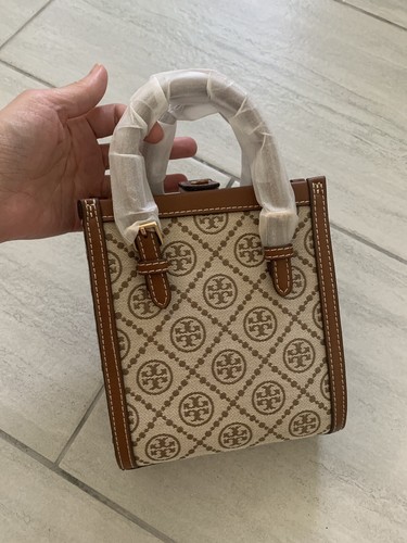 トートバッグ Tory Burch Mini Handbag In Canvas T Monogram Mini T Monogram Tote: Women's Handbags | Crossbody Bags
