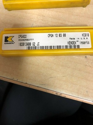 5 Pack Kennametal CPG422 CPGN 12 03 08 KC910 Carbide Inserts