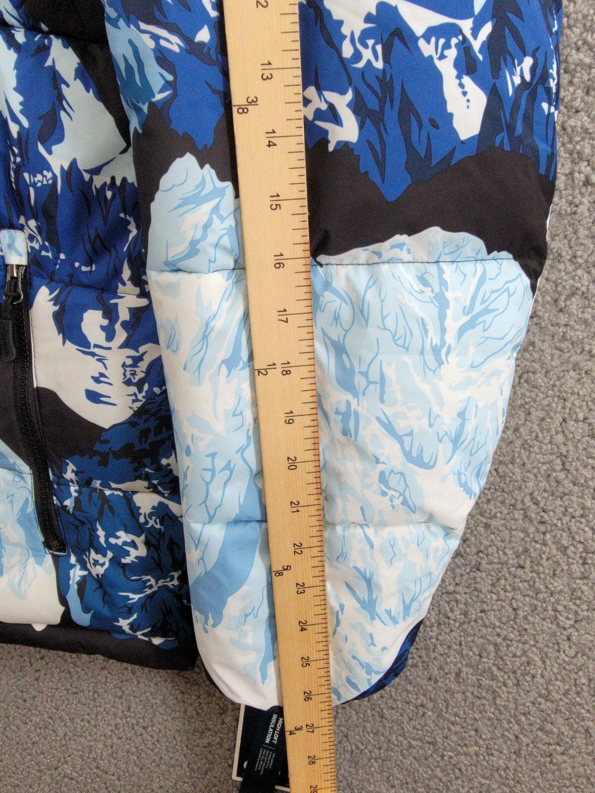Club Room Stretch Hooded Puffer Jacket Men's M Ski Printed Zip Closure L/S - Picture 5 of 17