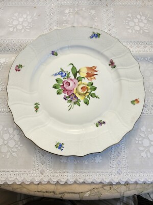 Herend Pretemps Flower Dinner Plate 10 1/4''