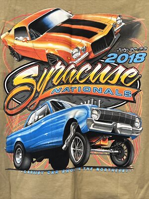 Syracuse Summer Nationals 2018 T-Shirt Muscle Car Car Show NEW! L Large J23