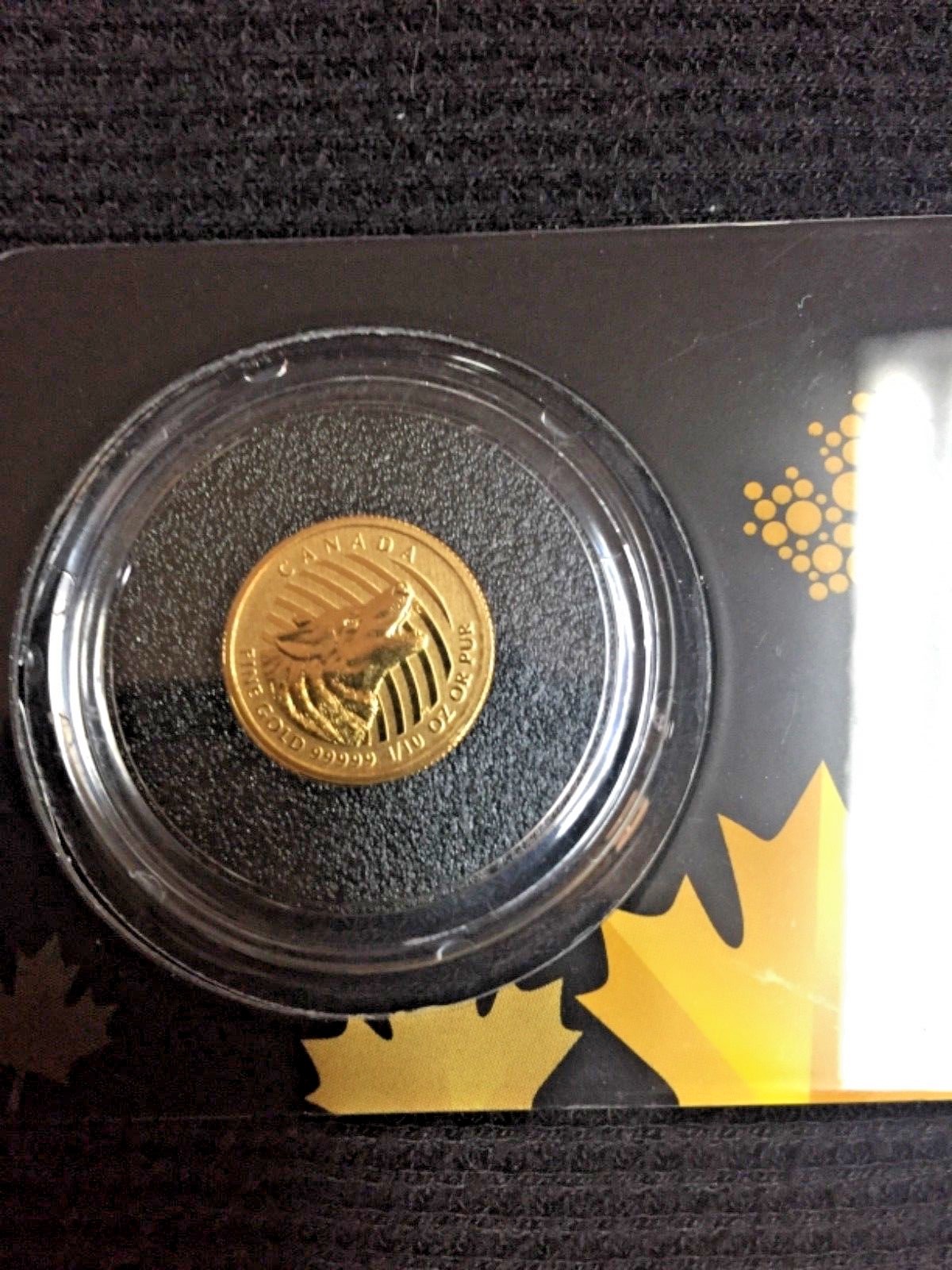 2015 Canadian 1/10oz gold howling wolf .99999 in assay