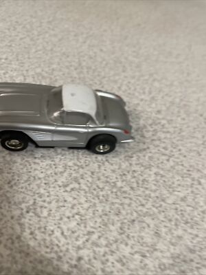TYCO 1960 CHEVY CORVETTE SILVER SLOT CAR NEAR MINT COMPLETE CLEAN Look  