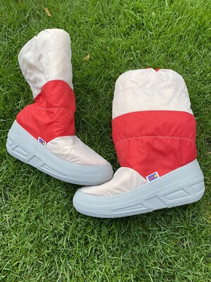 Vintage 80'S Retro Moon BOOTS SIZE 39 (6) li-lo Touring Snow Boot Winter Ski