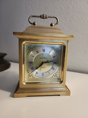 Vtg Seth Thomas Rapture Solid Brass Quartz Carriage Alarm