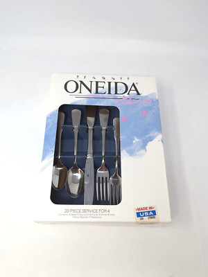 Vintage ONEIDA COMPLETE 4 Set Serving 20 Piece Flatware Stainless New fast ship