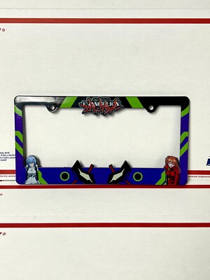 Neon Genesis Evangelion License Plate Frame featuring Asuka and Rei