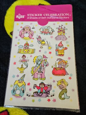 VTG RUSS STICKER CELEBRATION Gnome Fortune Teller Mermaid Wizard Genie UNOPENED