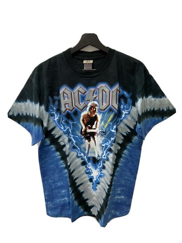 【KOOLOSET】Vintage ACDC Dying Half Tee Vintage ACDC Band Tee T1200 - Recycled.Clothing