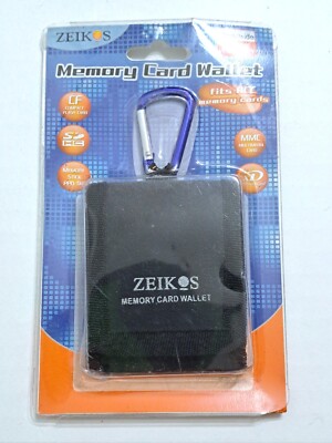 Zeikos Memory Card Wallet SD Picture MMC XD Memory Stickkey Clip