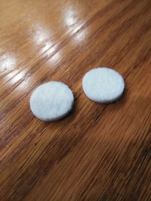 (2) Replacement White Felt Pads for Dunlop Crybaby Wah Pedals