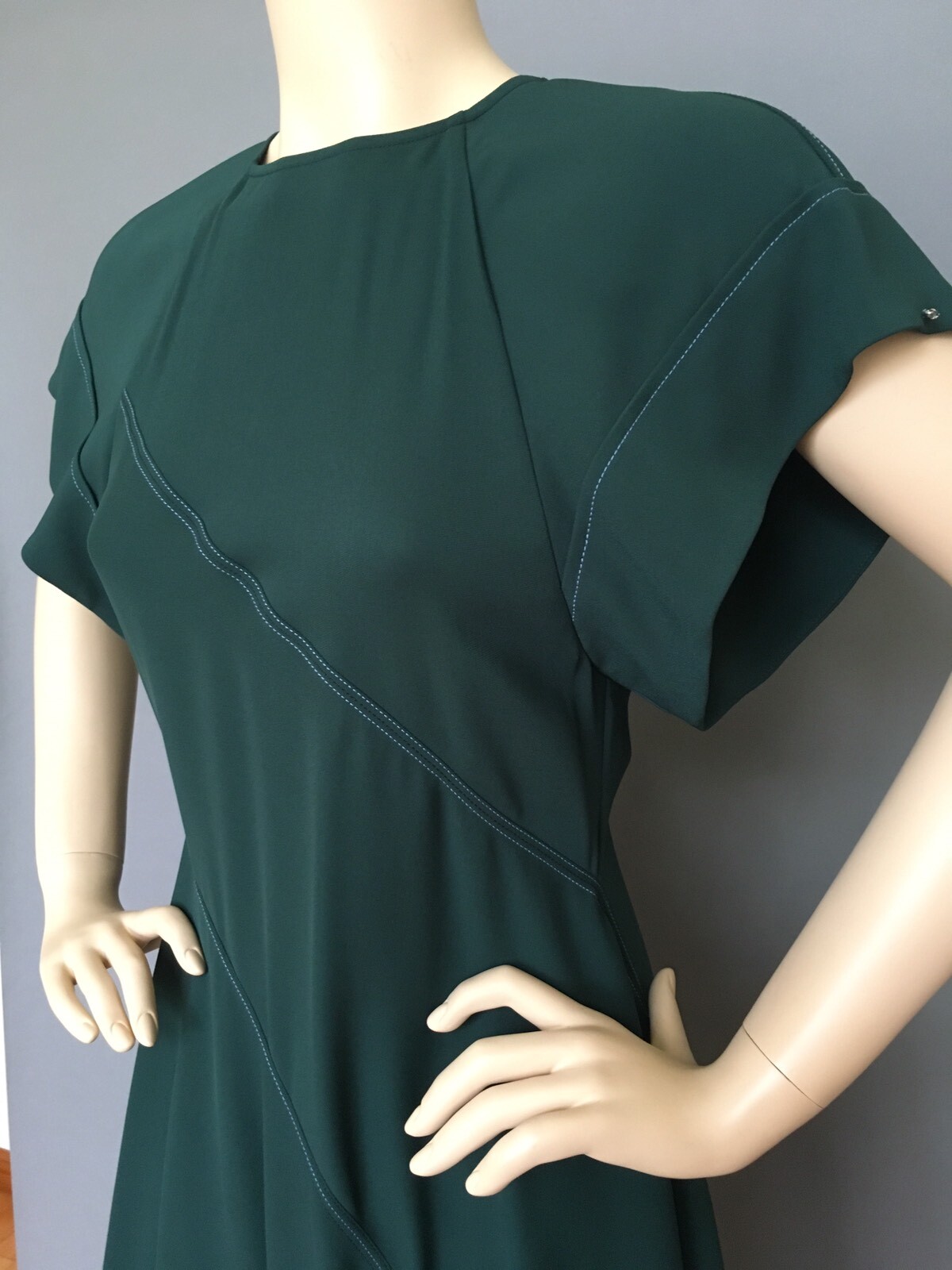 Pre-owned Sportmax By Max Mara Authentic Sportmax Max Mara Stunning Green Dress, Size 0, Msrp 950,italy
