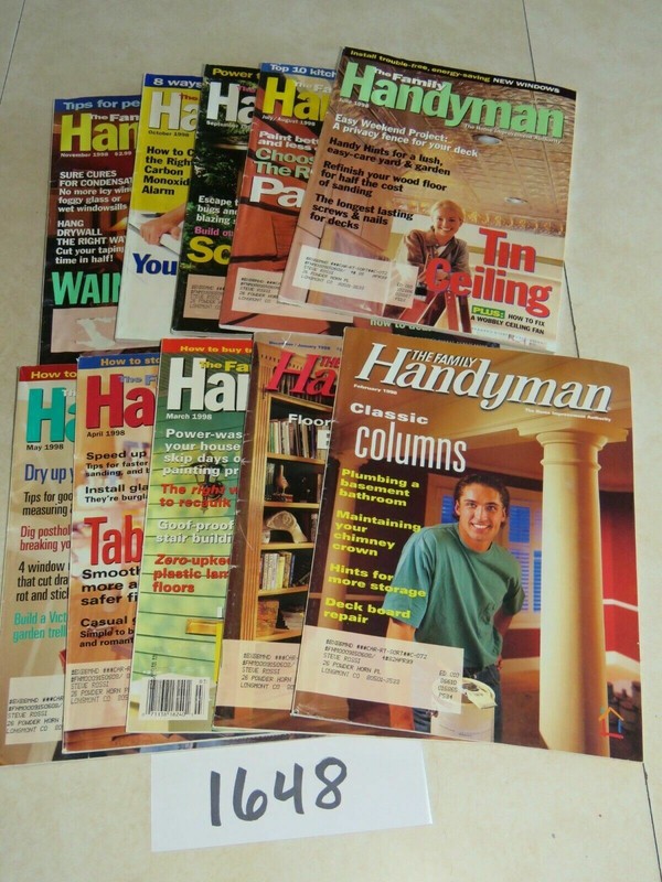 The Family Handyman Magazine Lot Of 10 Issue 1998 Full Year Diy Home Improvement Polybull Com