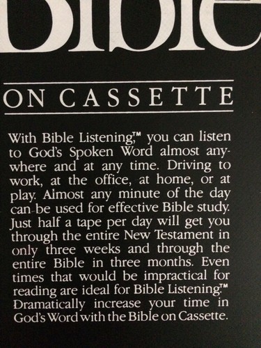 The Bible On Audio Cassette New Testament King James Version KJV Hosanna Vol. IV