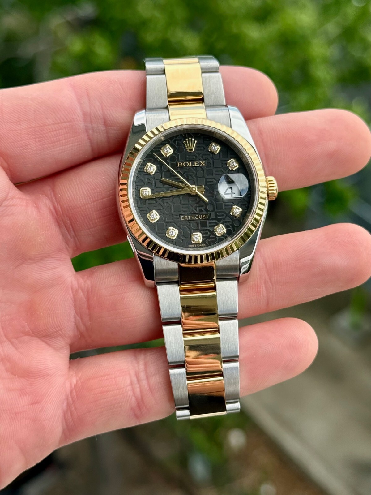 ちゃま 2008 Rolex Datejust 116233 Black Diamond Jubilee Dial 36mm