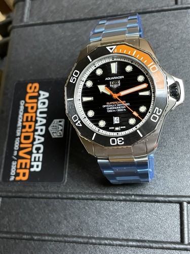 Pre-owned Tag Heuer Aquaracer Professional 1000 Superdiver Men's Auto Watch Wbp5a8a.bf0619